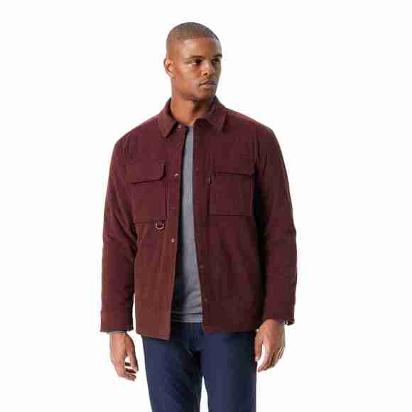 Bass Outdoor Cordurory Snap Front Worker Shacket with 4 Usable Pockets